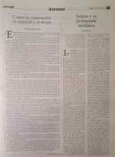 Contra la corporeidad, lo material y el riesgo