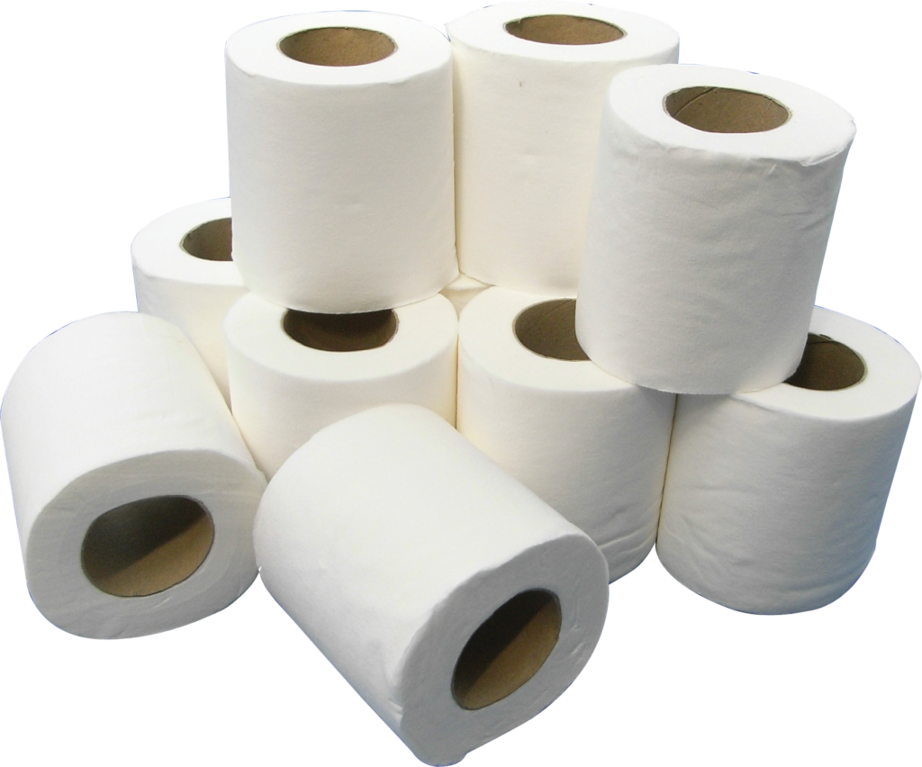 Imajen de una decena de rollos de papel de baño